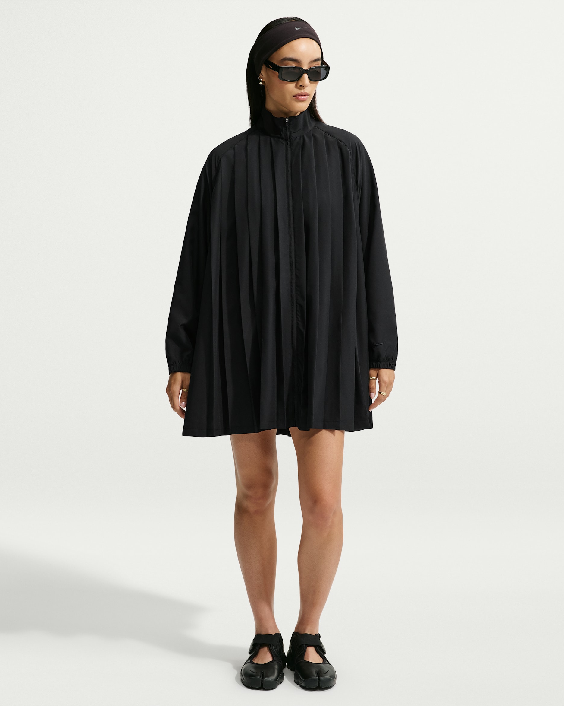 Nike Sportswear Women's Oversized Long-Sleeve Pleated Mini Dress
